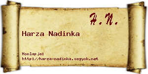 Harza Nadinka névjegykártya